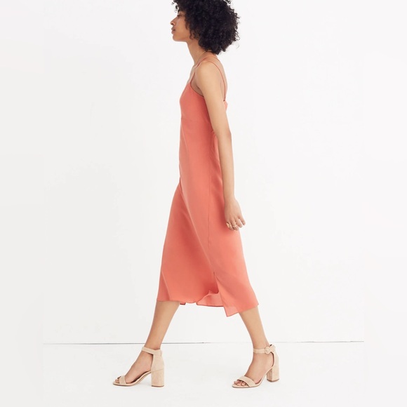 🆕(NWT) MADEWELL Silk Slip Dress in “Spiced Rose”. Size US 4 - Picture 3 of 6
